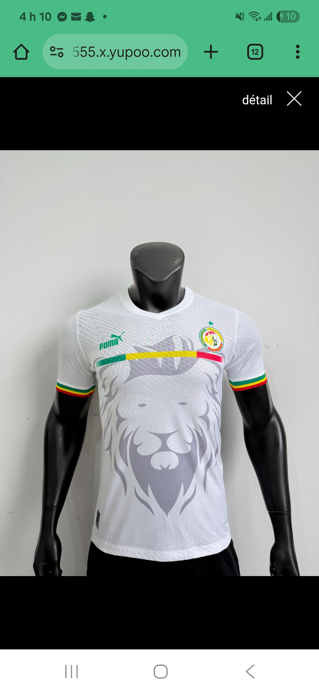 Image du produit Maillot Du Senegal