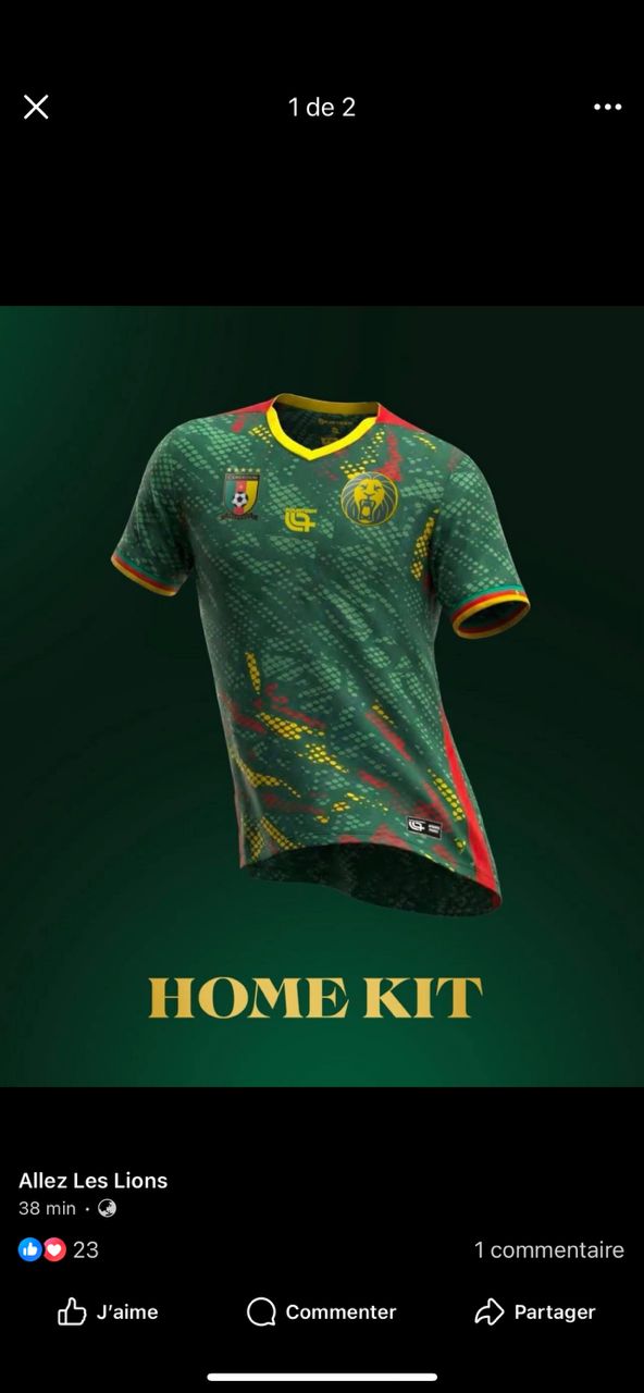 Image du produit Maillot Du Cameroun le Lion
